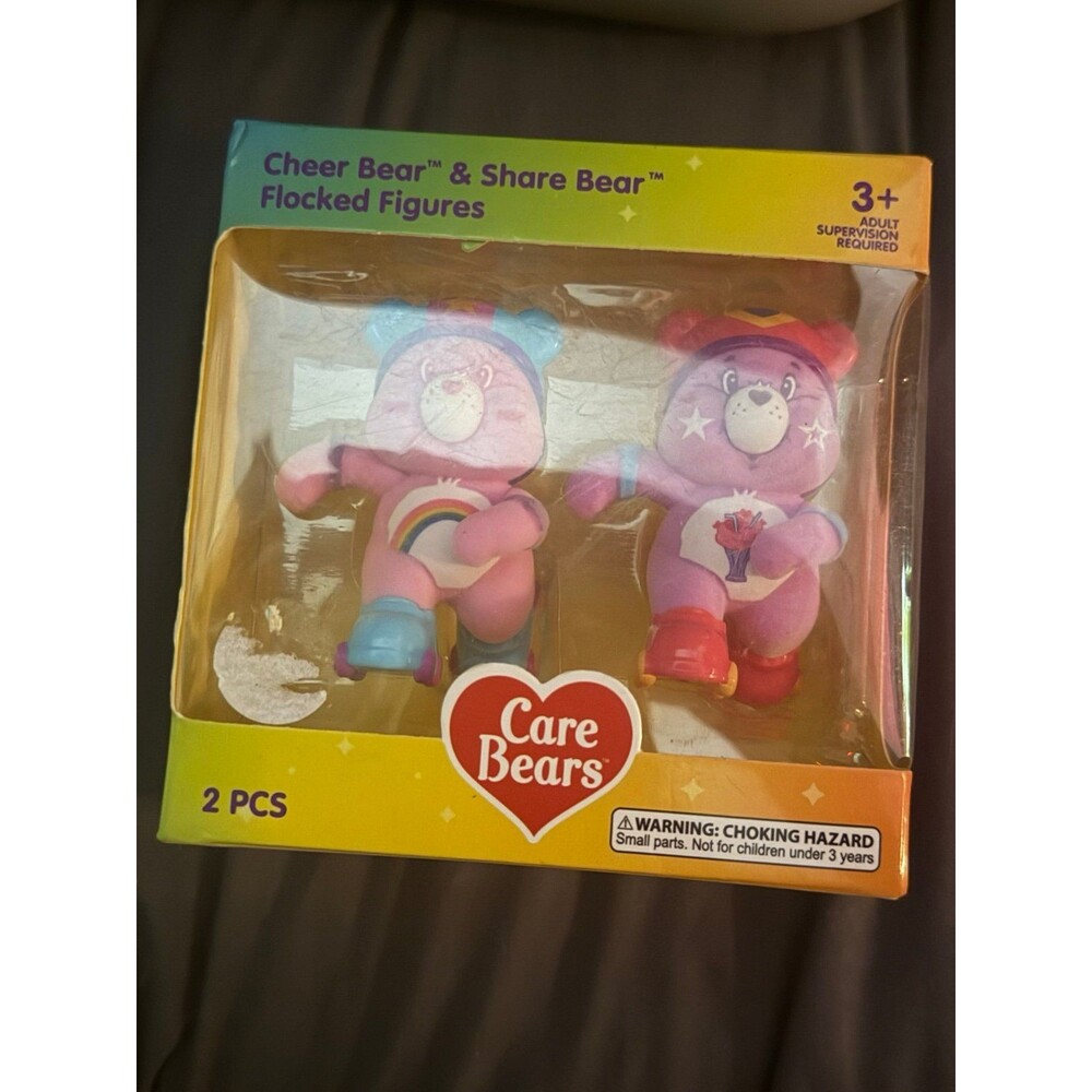 Care Bears Cheer Bear & Share Bear Flocked Figures 2-Pack